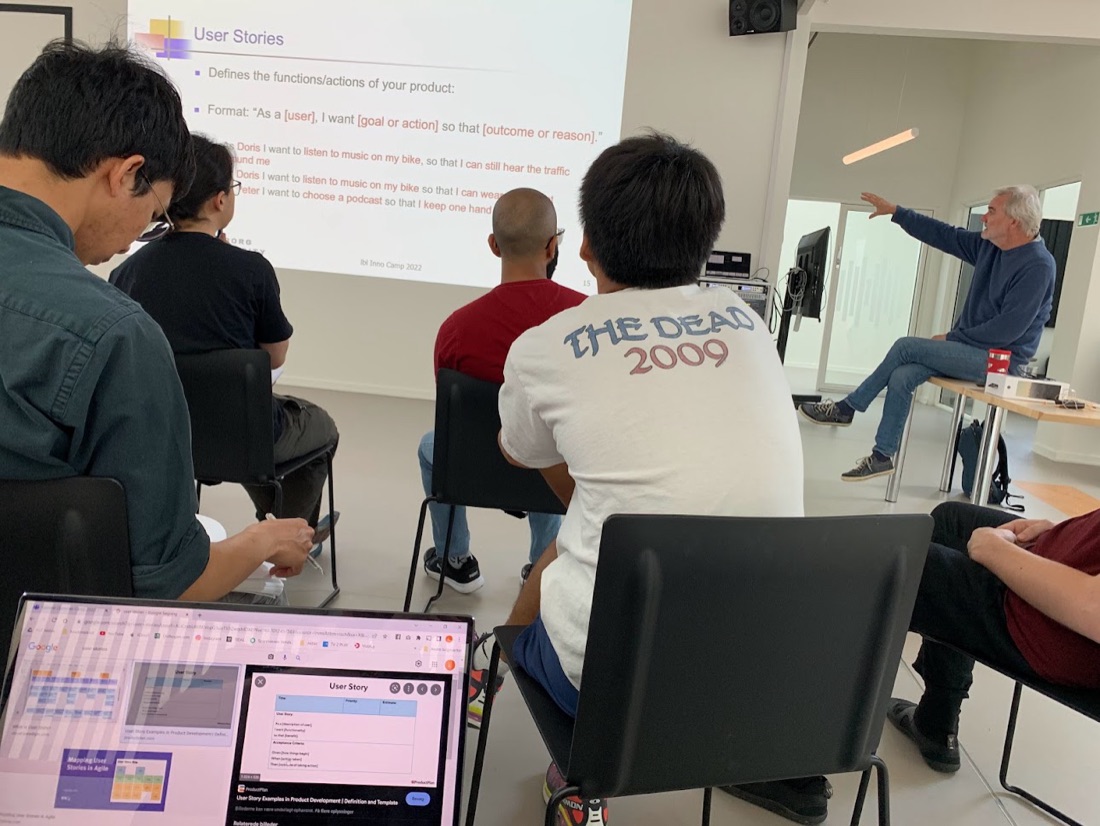 classroom session on user stories