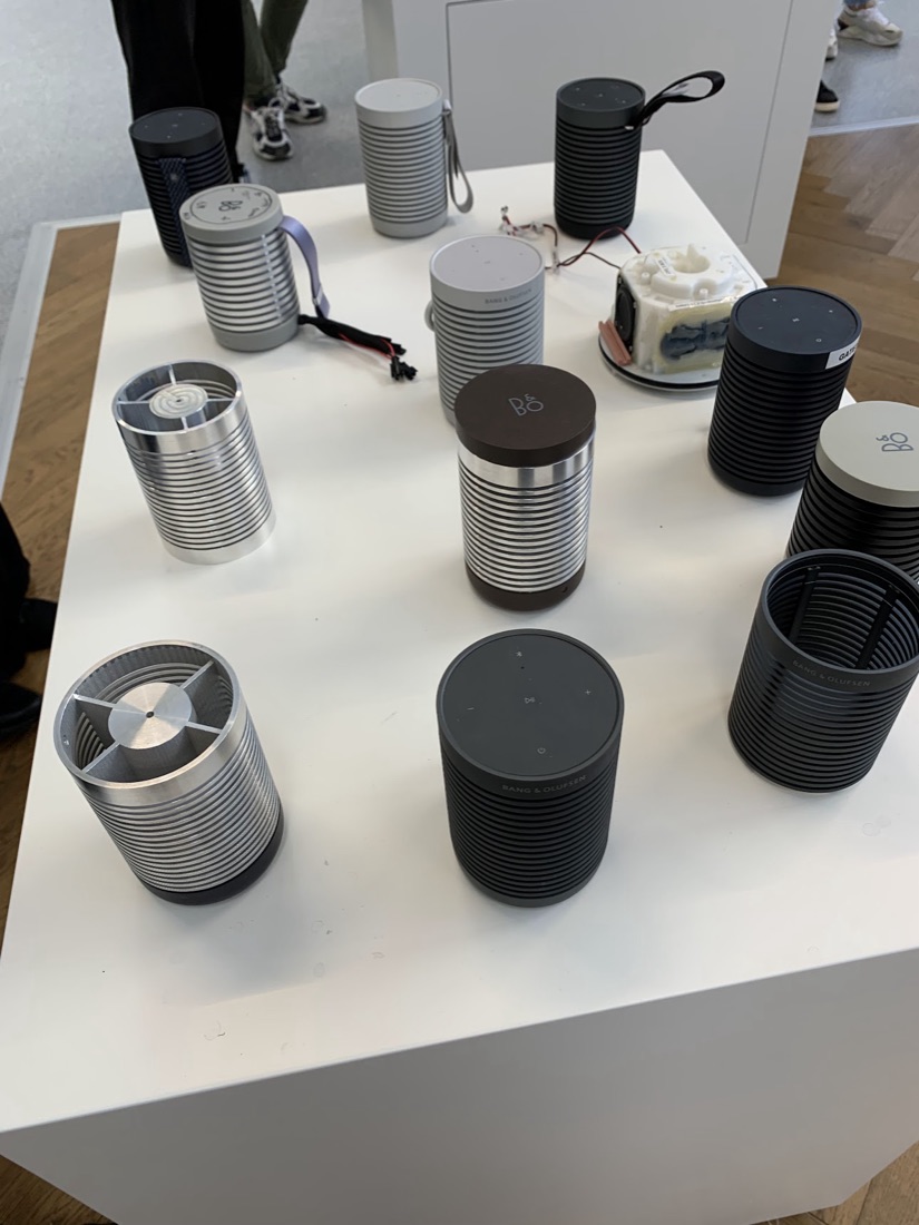 b&o portable speakers on a table